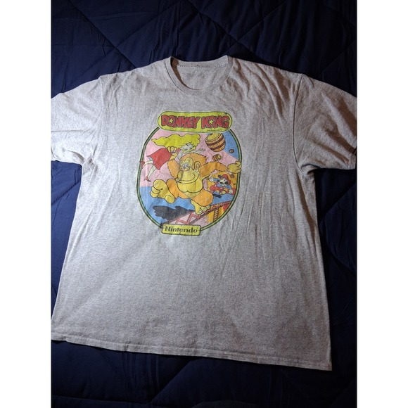 Nintendo Other - Nintendo Donkey Kong Vintage Style Graphic T-Shirt Gray Mens XL‎